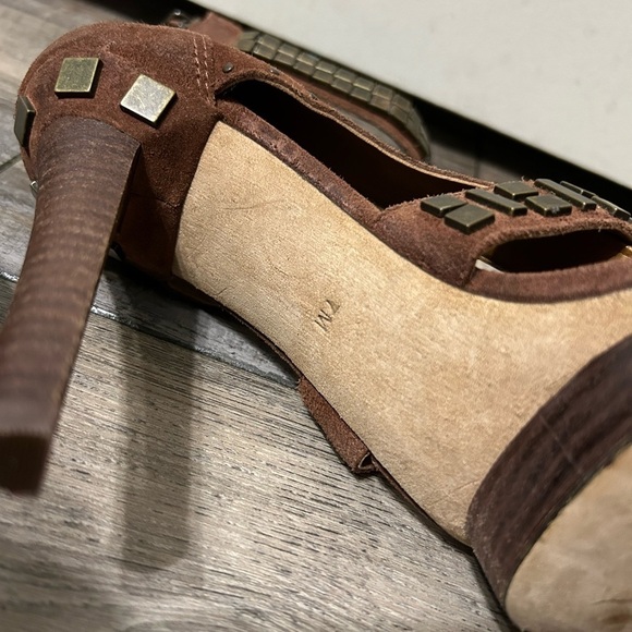 Nine West vintage America Collection gladiator ankle zip High Stiletto Heels - Picture 10 of 13